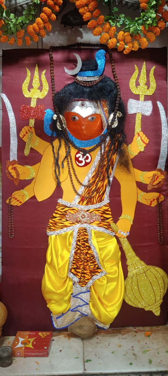 Baba in Shiv-Rudra swaroop with trishul